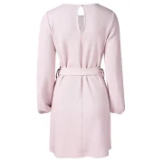 Keyhole Back Long Sleeve Dress - Light Pink Fansmadedirect
