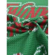 Knitted weater Print Christmas Long leeve T-shirt - Medium pring Green Fansmadedirect