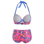 Knotted Printed Underwire Bikini Set - Fansmadedirect