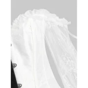 Lace Corset and Long Asymmetrical kirt - Black Fansmadedirect