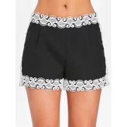 Lace Invisible Zipper horts - Black Fansmadedirect