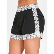 Lace Invisible Zipper horts - Black Fansmadedirect