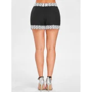 Lace Invisible Zipper horts - Black Fansmadedirect