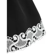 Lace Invisible Zipper horts - Black Fansmadedirect