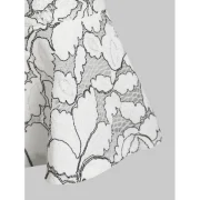 Lace Panel Flare leeve Top - White Fansmadedirect