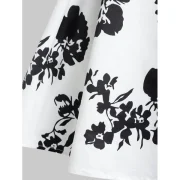 Lace Panel Flower Print ini Cami Dress - White Fansmadedirect