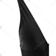 Lace Panel Plunge wimsuit - Black Fansmadedirect