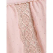 Lace Peplum Swing Blouse - Pink Bubblegum Fansmadedirect