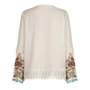 Lace Trim Button Up Shirt - ilk White Fansmadedirect