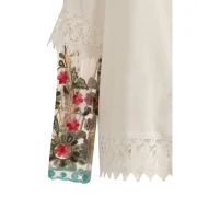 Lace Trim Button Up Shirt - ilk White Fansmadedirect