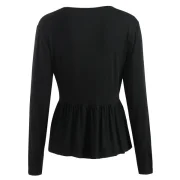 Lace Up Plunge Lace Insert Top - Black Fansmadedirect