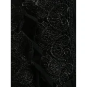 Lace Up Plunge Lace Insert Top - Black Fansmadedirect