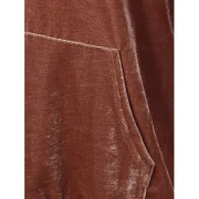Large Front Pocket Velvet Hoodie - ahogany Fansmadedirect