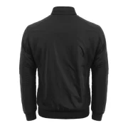 Layer Sleeves Solid Color Zipper Jacket Coat - Black Fansmadedirect