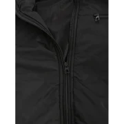 Layer Sleeves Solid Color Zipper Jacket Coat - Black Fansmadedirect