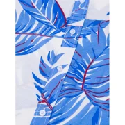 Leaf Printed Leisure hort leeves hirt - White Fansmadedirect