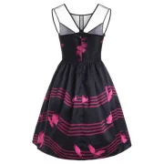 leeveless Butterfly Dress - Black Fansmadedirect
