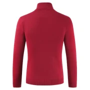 Leisure Solid Color Long Sleeve Cotton Sweater for Men - Red Wine Fansmadedirect