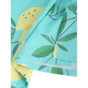 Lemon Pattern Short Sleeves Shirt - edium Turquoise Fansmadedirect