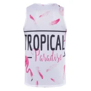 Letter Printed Casual Tank Top - White Fansmadedirect