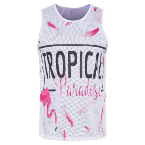 Letter Printed Casual Tank Top - White Fansmadedirect