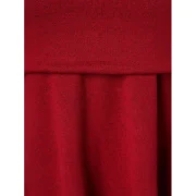 Long Asymmetrical Hooded Knitwear - Red Wine Fansmadedirect