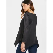 Long leeve keleton Print T-shirt - Black Fansmadedirect