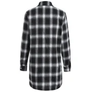 Long leeve Tartan hirt - Black Fansmadedirect