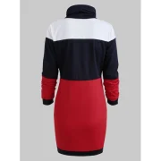 Long Sleeve Casual Contrast Dress - Fansmadedirect