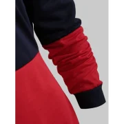 Long Sleeve Casual Contrast Dress - Fansmadedirect