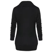 Long Sleeve Christmas Elk Printed T Shirt - Black Fansmadedirect