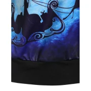 Long Sleeve Christmas Elk Printed T Shirt - Black Fansmadedirect