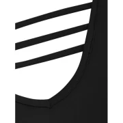 Long Sleeve Lattice Fishnet Insert T-shirt - Black Fansmadedirect