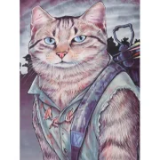 Long Sleeves Cats Print Casual T-shirt - Fansmadedirect