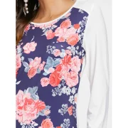 Long Sleeves Floral T-shirt - White Fansmadedirect