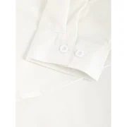 Long Sleeves Splatter Painting Print Button Shirt - White Fansmadedirect