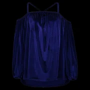 Loose Velvet Strappy Top - Royal Fansmadedirect