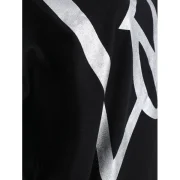 Love Pattern Dropped Shoulder Sweatshirt - Black Fansmadedirect