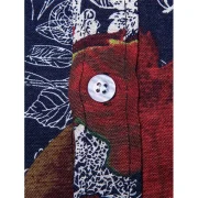 Maple Leaf Pattern Short Sleeves Shirt - Firebrick Fansmadedirect