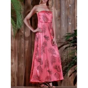 Maxi trapless Print ummer Prom Dress - Watermelon Red Fansmadedirect