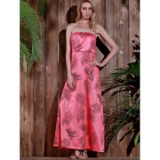 Maxi trapless Print ummer Prom Dress - Watermelon Red Fansmadedirect