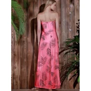 Maxi trapless Print ummer Prom Dress - Watermelon Red Fansmadedirect