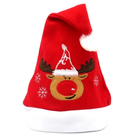 Men's Christmas Flannel Embroidered Christmas Hat - Multi-a Fansmadedirect