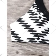 Monochrome Halter Bikini Set - White And Black Fansmadedirect