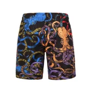 Octopus Printed Drawstring Board Shorts - Black Fansmadedirect