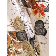 Off houlder Flower Leaf Maxi Romper - Beige Fansmadedirect