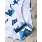 Off houlder Printed High Waisted Bikini et - White Fansmadedirect