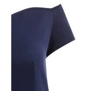 Off Shoulder Floral esh Panel Dress - Deep Blue Fansmadedirect