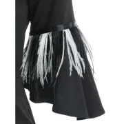 Off Shoulder Fringed Sleeve Fitted Dress - Black Fansmadedirect
