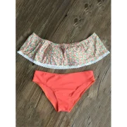Off The Shoulder Flounce Tiny Floral Bikini - Jacinth Fansmadedirect